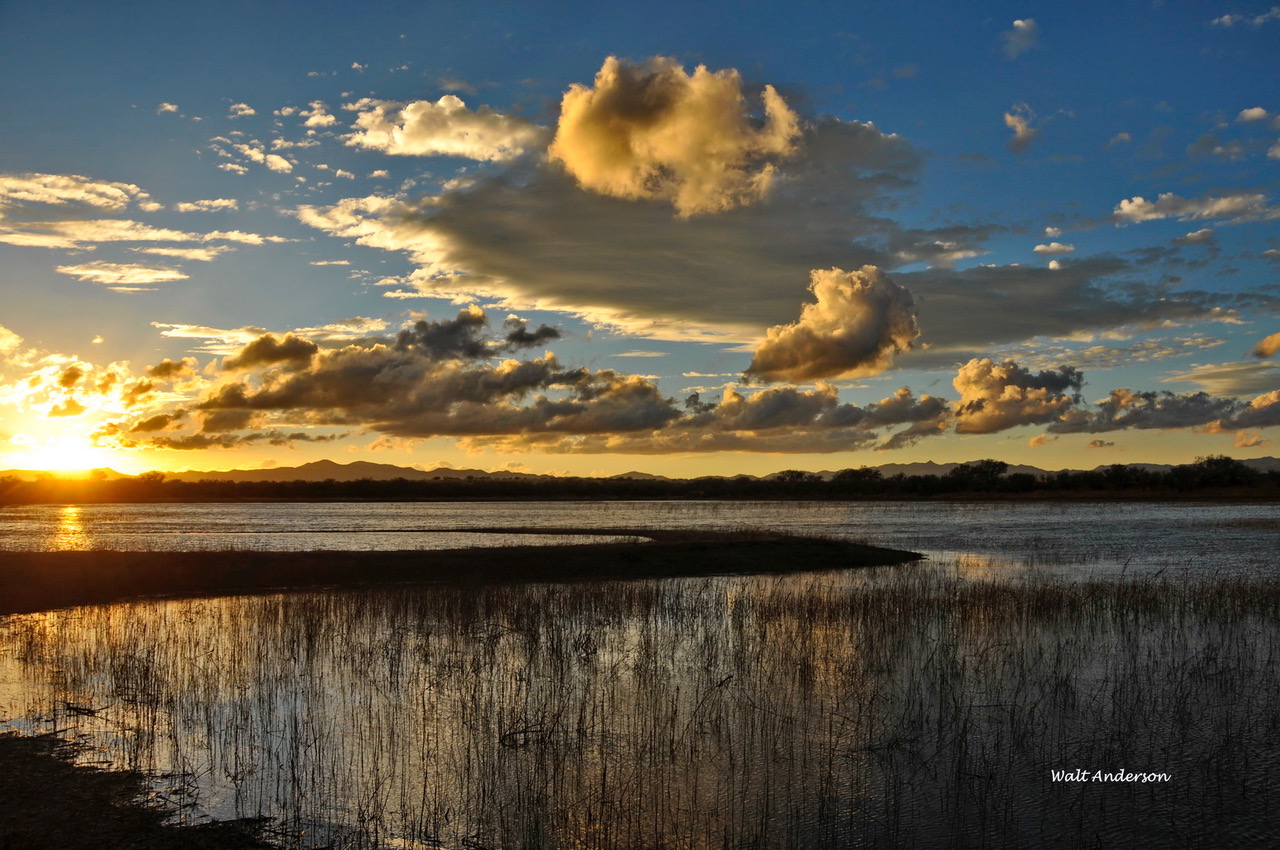 Sunset, Grebe Pond, BANWR